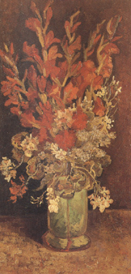 Vase with Gladioli and Carnations (nn04)